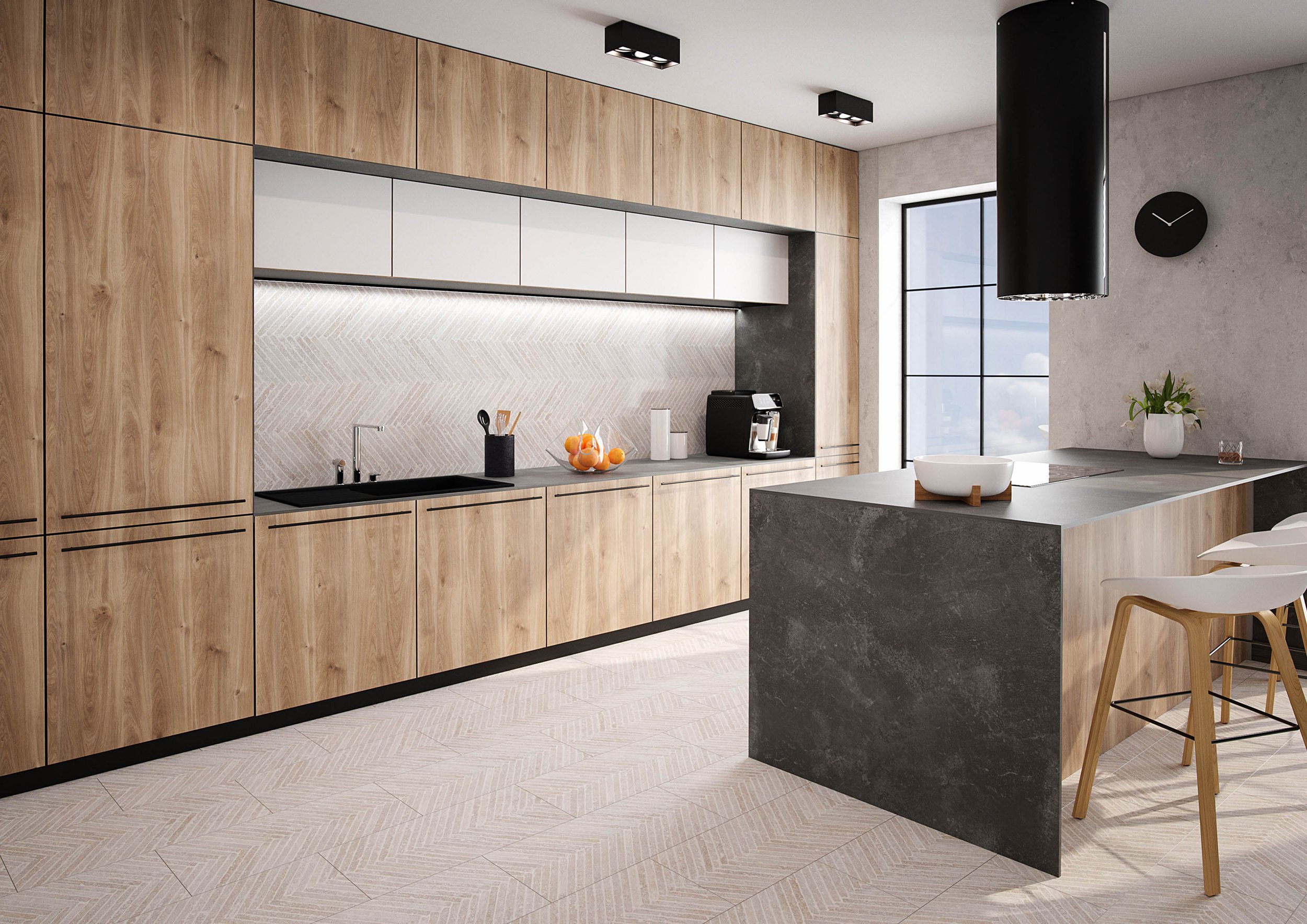 Melamine Faced Particle Board - K358 PW Honey Castello Oak